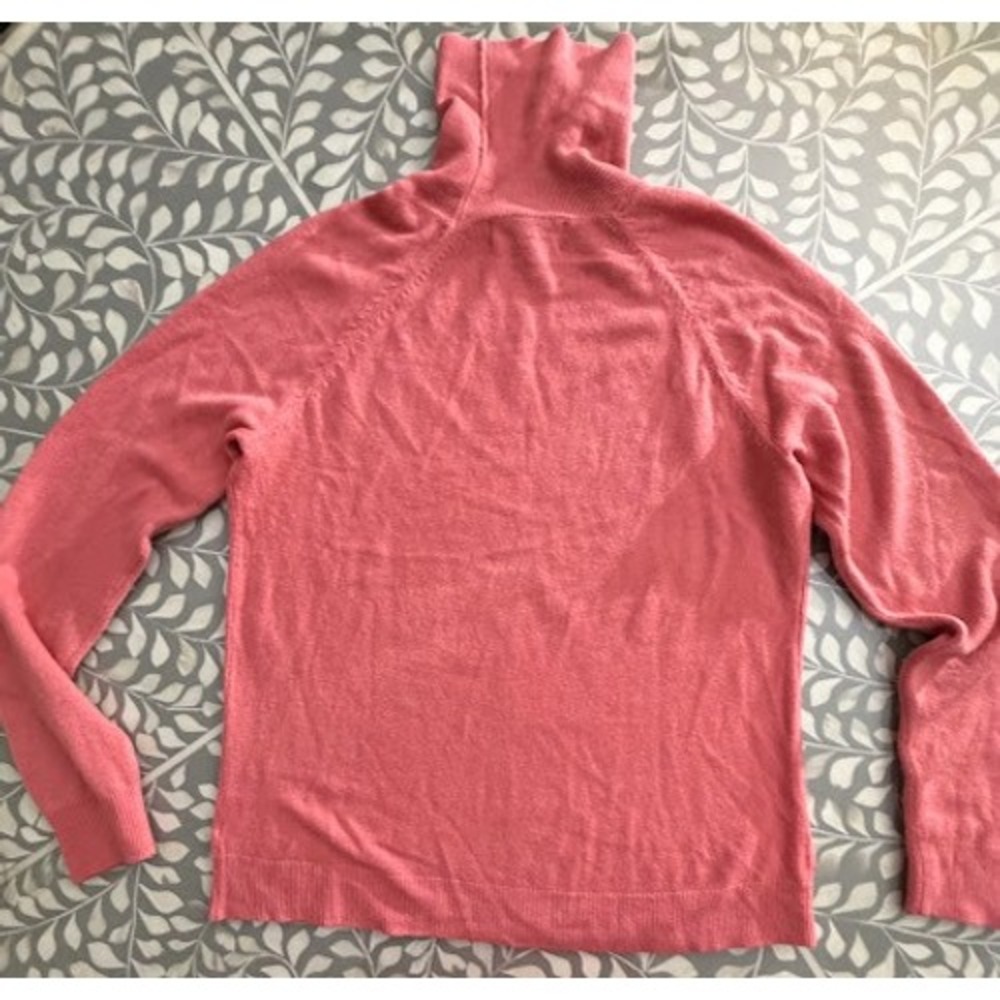 Karen Scott Womens Coral Pink Turtleneck Raglan Sleeve Knit Sweater Large